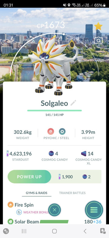 Solgaleo ( Sendai Background ) Pokemon Trade Go
