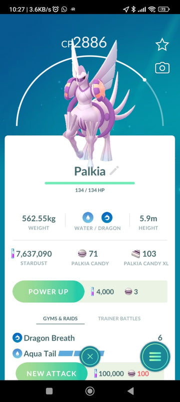 Palkia ( Origin Forme ) Pokemon Trade Go