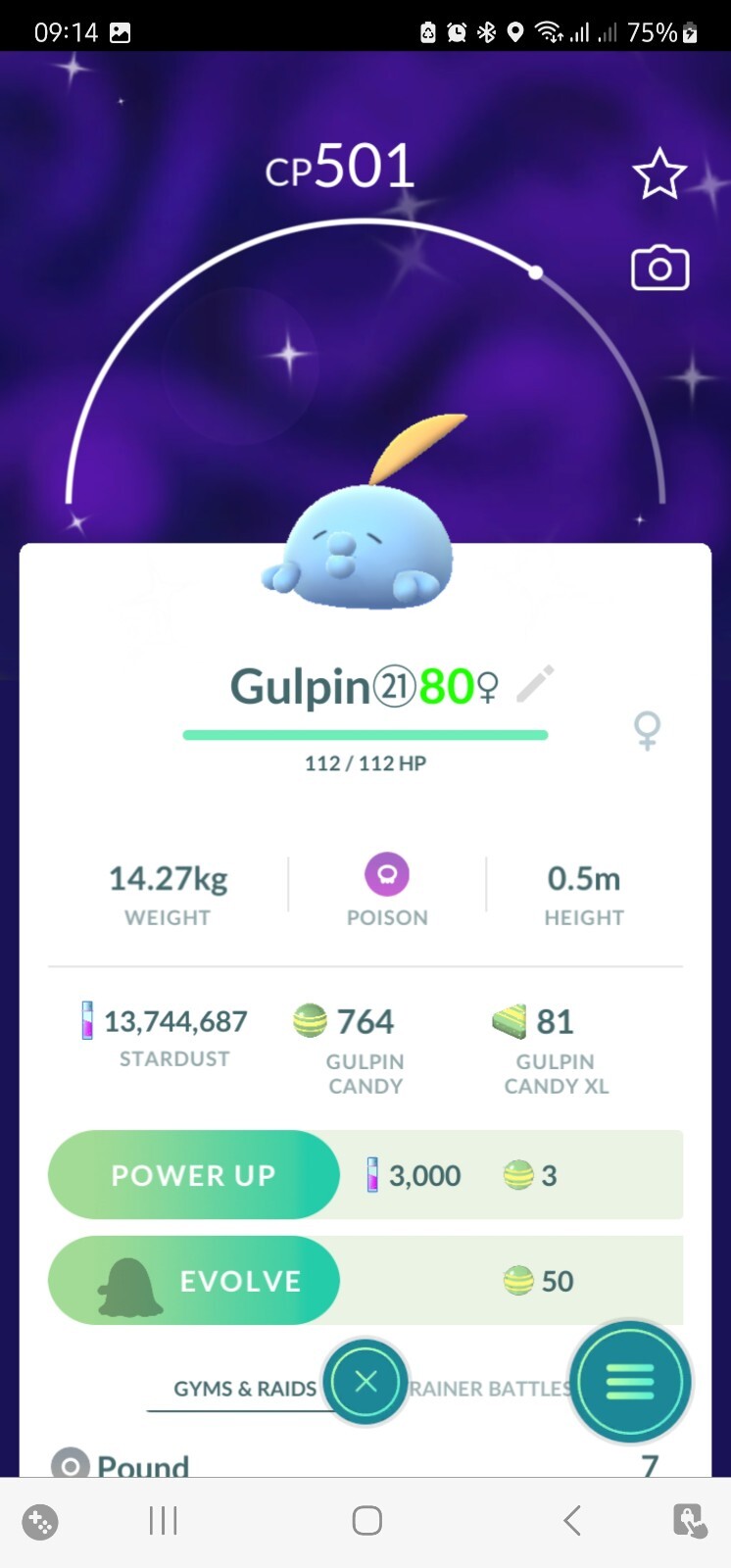 Shiny Gulpin Pokemon Trade Go