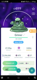 Shiny Grimer ( Caught In 2018 ) Pokemon Trade Go